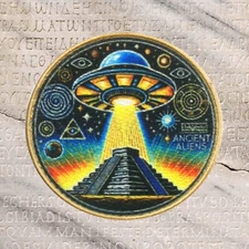 Ancient Aliens Classic TV Patch - Sci-Fi Monster Movie Iron-On Applique, UFO's