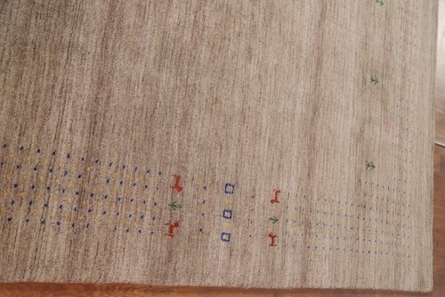 Brown Gabbeh Oriental Area Rug 5x8 Hand-knotted Wool Room Size Carpet - Picture 8 of 12