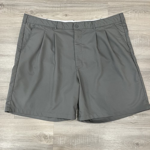 Reebok Golf Performance Shorts Men's Big 50 Gray Pleated