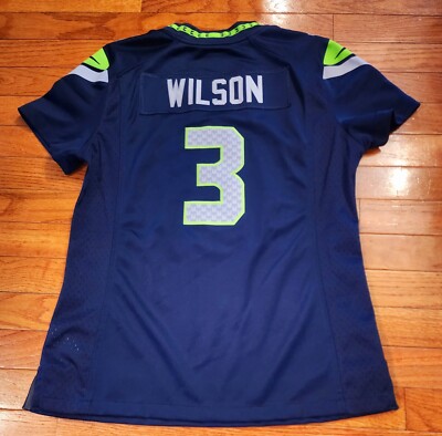 Nike Seattle Seahawks Russell Wilson On Field Stitched #3 Jersey