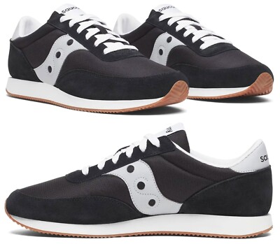 New Saucony Retro Athletic Sneakers Classic casual shoes Mens black all  sizes