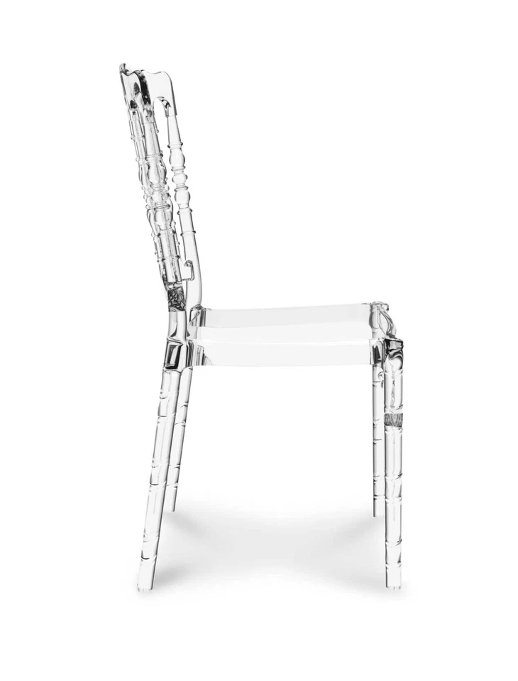 Acrílico Fantasma Vidrio Acrílico Vintage Boda Silla Transparente Nuevo - Imagen 3 de 4