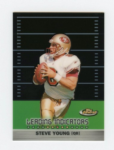 Steve Young 1999 Topps Finest Leading Indicators Insert Card San Francisco 49ers - Bild 1 von 2
