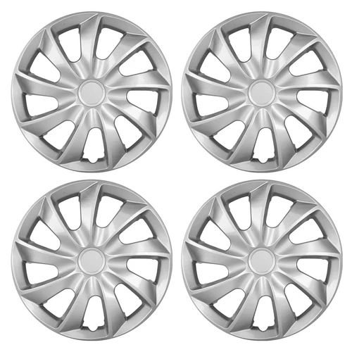 17" Silver Set of 4 Wheel Covers Full Rim Hub Caps fit R17 Tire & Steel Wheels