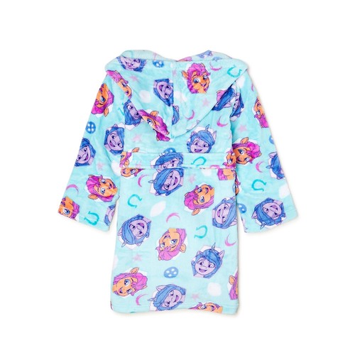 My Little Pony New Generation Girl's Fleece Hooded Robe and Pajama Set, Size 8 - Picture 2 of 2
