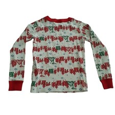 Hanna Andersson Christmas Print T-Shirt Long Sleeve 110 or US 5