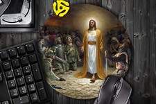 Christ Jesus Helping Hands 2 Christian Cross Round Mouse Pad Mousepad