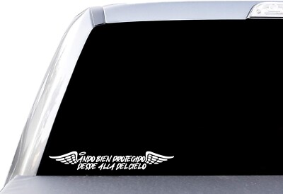 Ando Bien Protegido Desde Alla Del Cielo Window Vinyl Decal Sticker
