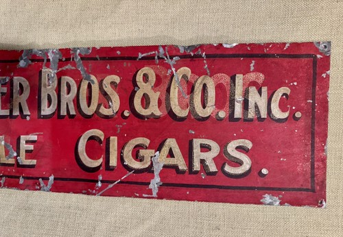 Letrero de cigarro antiguo histórico de Schwabacher al por mayor - Imagen 4 de 8