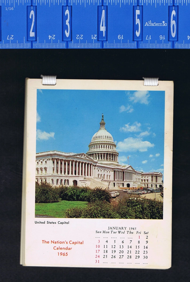 Nation's Capital Washington DC Calendar 1965 Beautiful Color | eBay