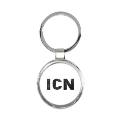 South Korea Incheon Airport Seoul ICN : Gift Round Keychain Airline Travel Pilot