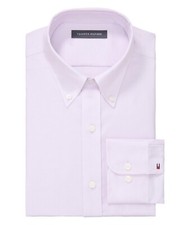 Tommy Hilfiger TH Flex Stretch Pinpoint Oxford Dress Shirt L 32/33 16 Lavender
