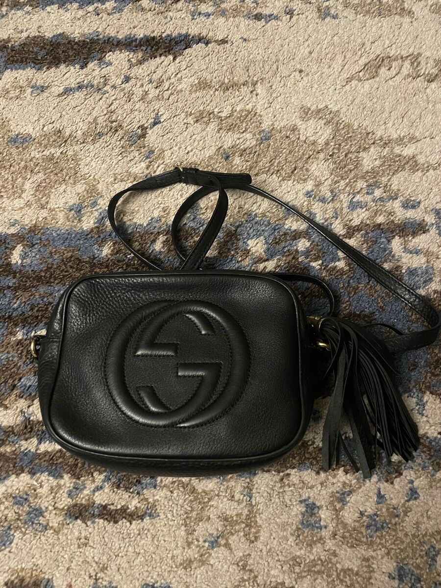 ❤️Authentic Gucci Soho Small Leather Disco Bag Black Crossbody