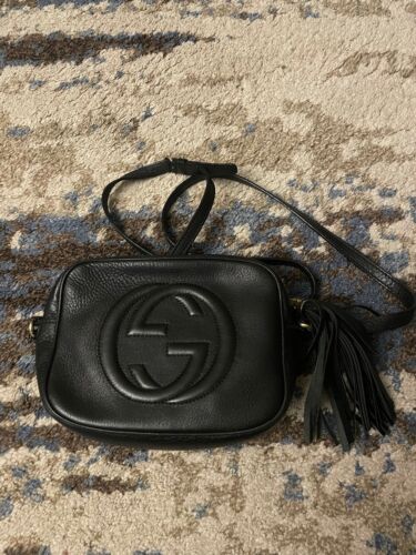 ️Authentic Gucci Soho Small Leather Disco Bag Black Crossbody