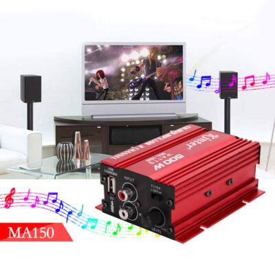 12V Mini Hi-Fi 500W 2Channel Stereo Audio Amplifier Amp Subwoofer Car Motorcycle