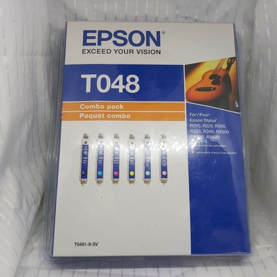 Epson Stylus T048 Genuine Cartridges Value Pack of 6 Unopened-2016 R200 RX620