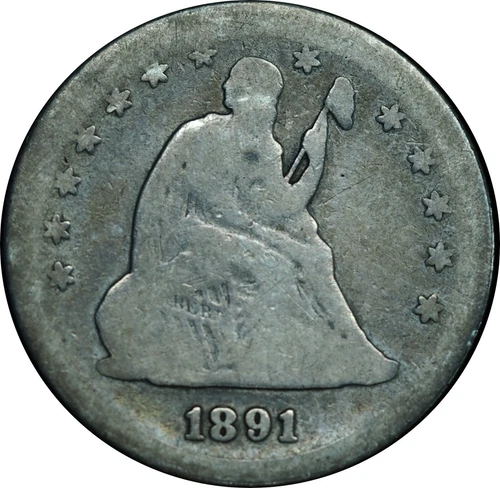 1891-S Seated Liberty Quarter Good Condition