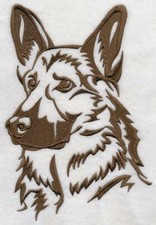 GERMAN SHEPHERD SILHOUETTE Personalized Embroidered Fleece Stadium Blanket Gift