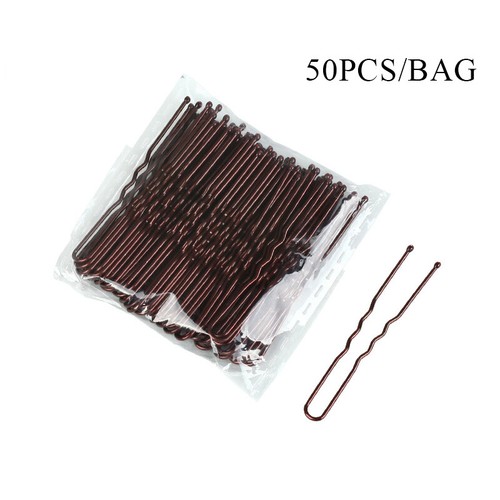 50Pcs/Bag Metal U Shaped Hair Clips Curly Wavy Hairpins Hair Accessories Simple - Picture 15 of 23