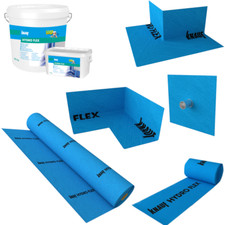 Abdichtung Set KNAUF Flächendichtband Ecken Dichtbahn HYDROFLEX Dusche Bad 