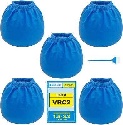 5 Pack VRC2 Vacuum Filter - for 2.5 Gal Vacuums Armor All AA255 Cloth Filter