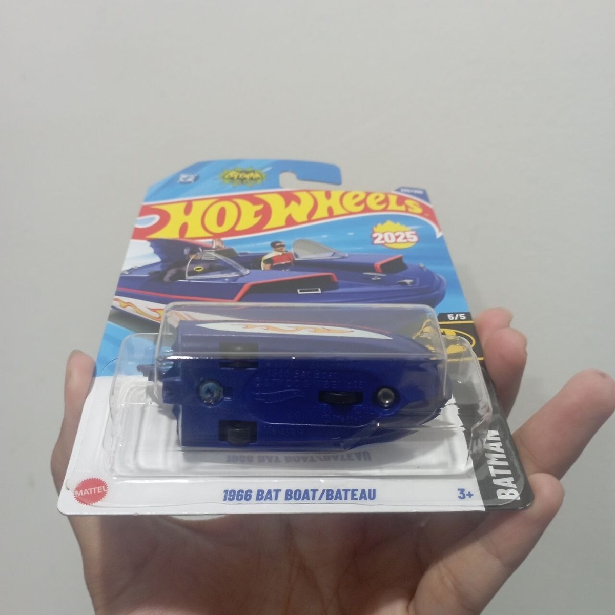 Hot Wheels Bat Boat 1966 - Édition Limitée 232/250 - Carte Courte M Case 2025 - Bleu - Neuf Sous Blister