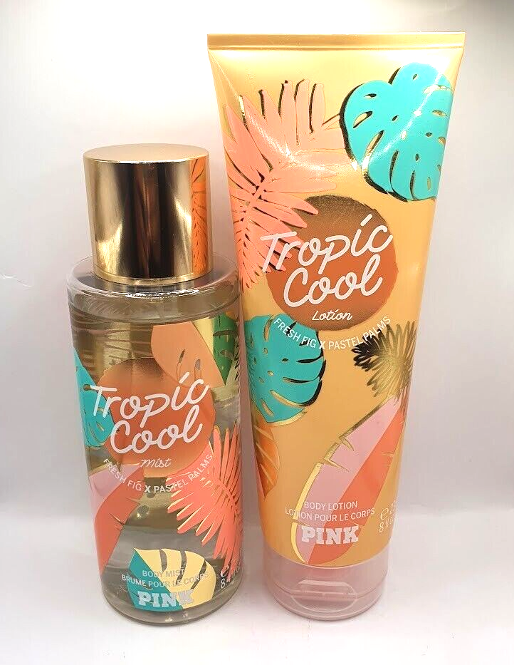 VICTORIA'S SECRET PINK TROPIC COOL BODY MIST & LOTION (SET