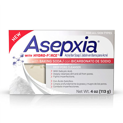 Deep Cleansing Acne Treatment Bar Soap with Baking Soda and 2% Salicylic Acid, 4