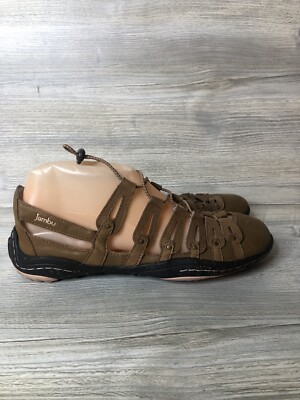 JAMBU Tan Leather EL DORADO Sandals Flats 7M Memory Foam Outdoor Comfort |  eBay