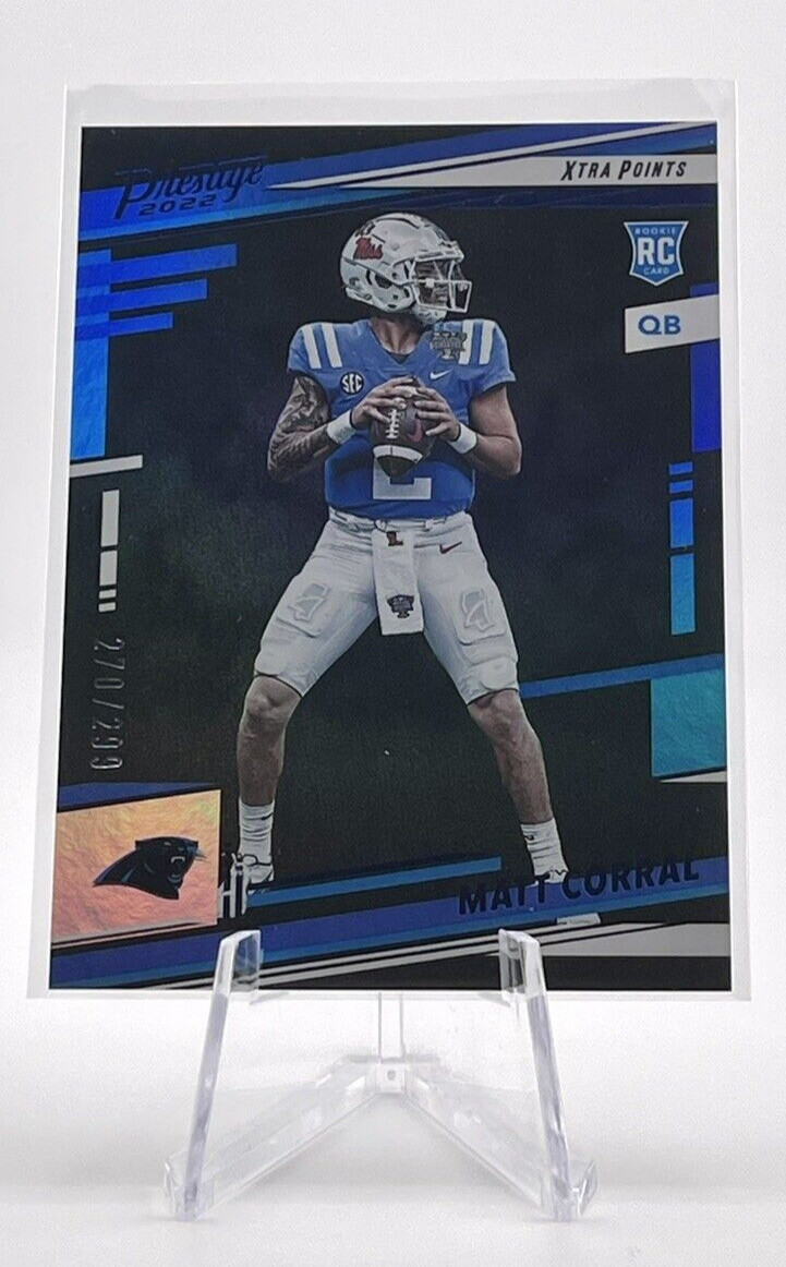 Matt Corral 2022 Panini Prestige Xtra Points Blue /299 Rookie #302 Ole Miss