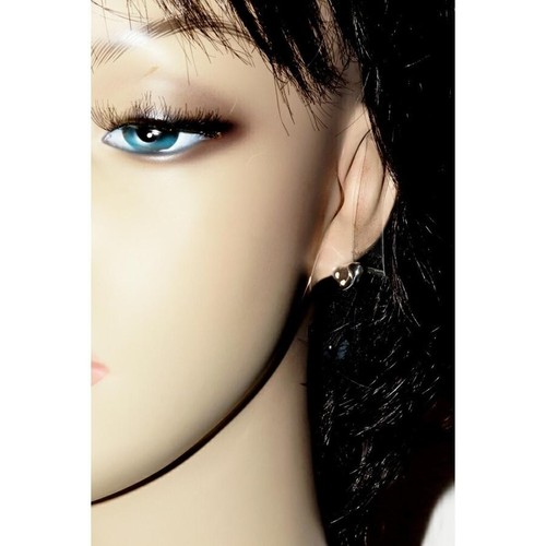 Tiffany & Co. Elsa Peretti Heart earrings Full Heart Curved Japan Fast Shipping - Picture 2 of 7