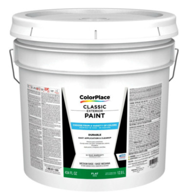 Color Place Flat Exterior Classic Primer Latex House Medium Base 3.5 Gallon