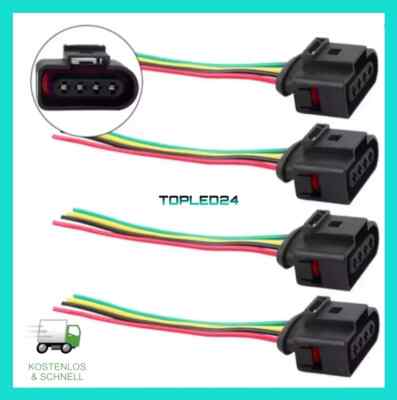 4x Reparatur Ersatz Stecker Kabel 4 Polig passt für VW Audi Seat 1J0973704 #R1E