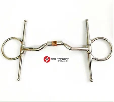 Full Cheek Degree Snaffle & Copper Roller Horse Bit Size 6" Stainless Steel