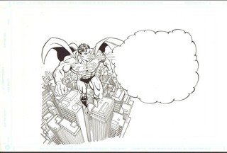 EDUARDO BARRETO 2000 SUPERMAN SPECIALTY ORIGINAL ART 11 X 17! FREE SHIPPING!
