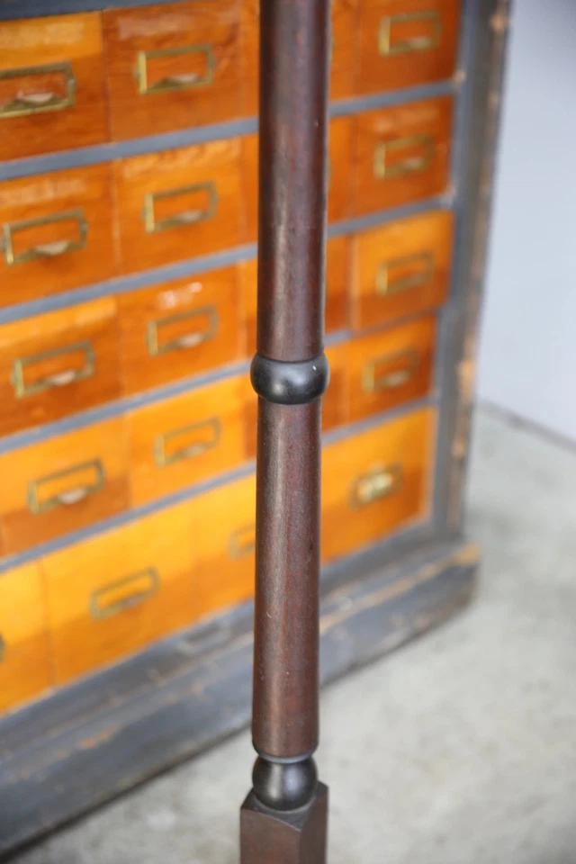 Antiguo perchero percha armario soporte valet mayordomo madera latón vintage Foto 4 de 4