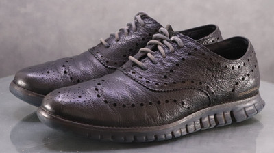 Cole Haan Zero Grand Men's Wingtip Oxfords Dress Shoes Size 8.5 Leather Black