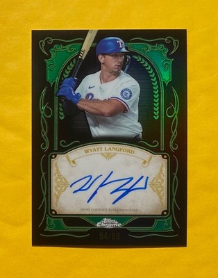 2026 Topps Chrome #IS-WL Wyatt Langford Ink Strokes Green Refractor Auto #94/99