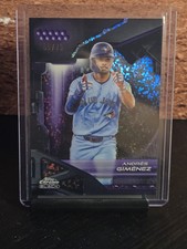 2026 TOPPS CHROME BLACK BASEBALL PURPLE WAVE REFRACTOR /75 ANDRES GIMENEZ