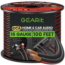 Speaker Wire 16 Gauge, Gearit Pro Series 16/2 Awg Speaker Cable (100 F