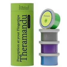 4 Pack Theramandu Therapy Putty Kit 3oz Each Hand of 1, Colorful