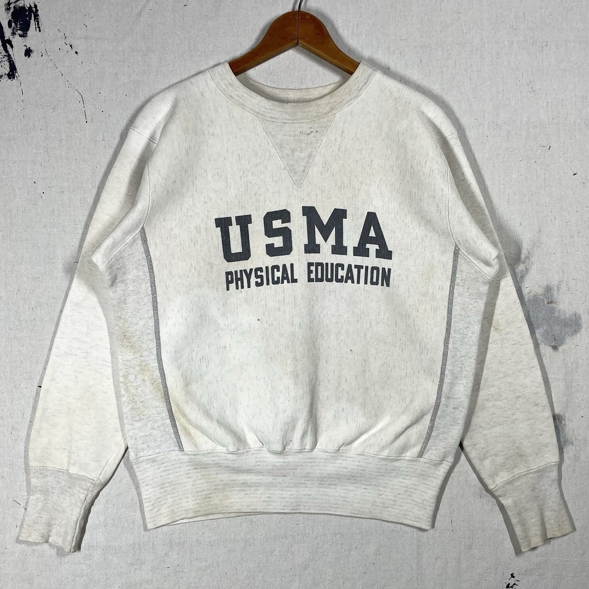 VTG 70s USMA Physical Education Sweatshirt Small Champion Reverse