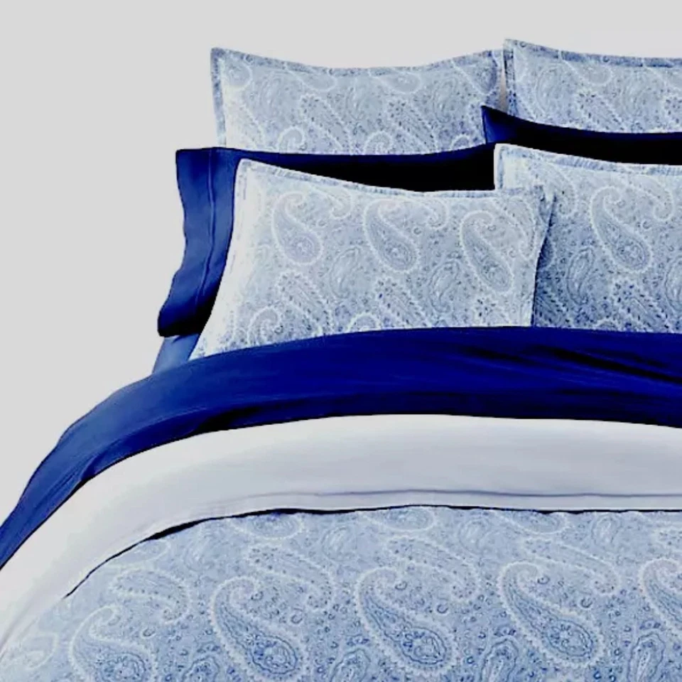 Juego de funda nórdica de franela Lauren Ralph Lauren azul bantry, reina Foto 2 de 4