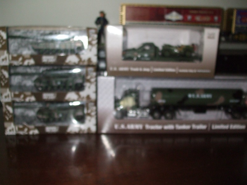 Menards MILITARY  GOLDLINE - 5 - Army VEHICLES 3-TANKS 2 TRUCKS NEW IN BOXES