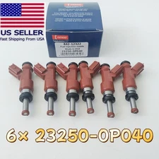 OEM DENSO 6 FUEL INJECTORS FOR TOYOTA LEXUS 3.5L V6 (23250-0P040)