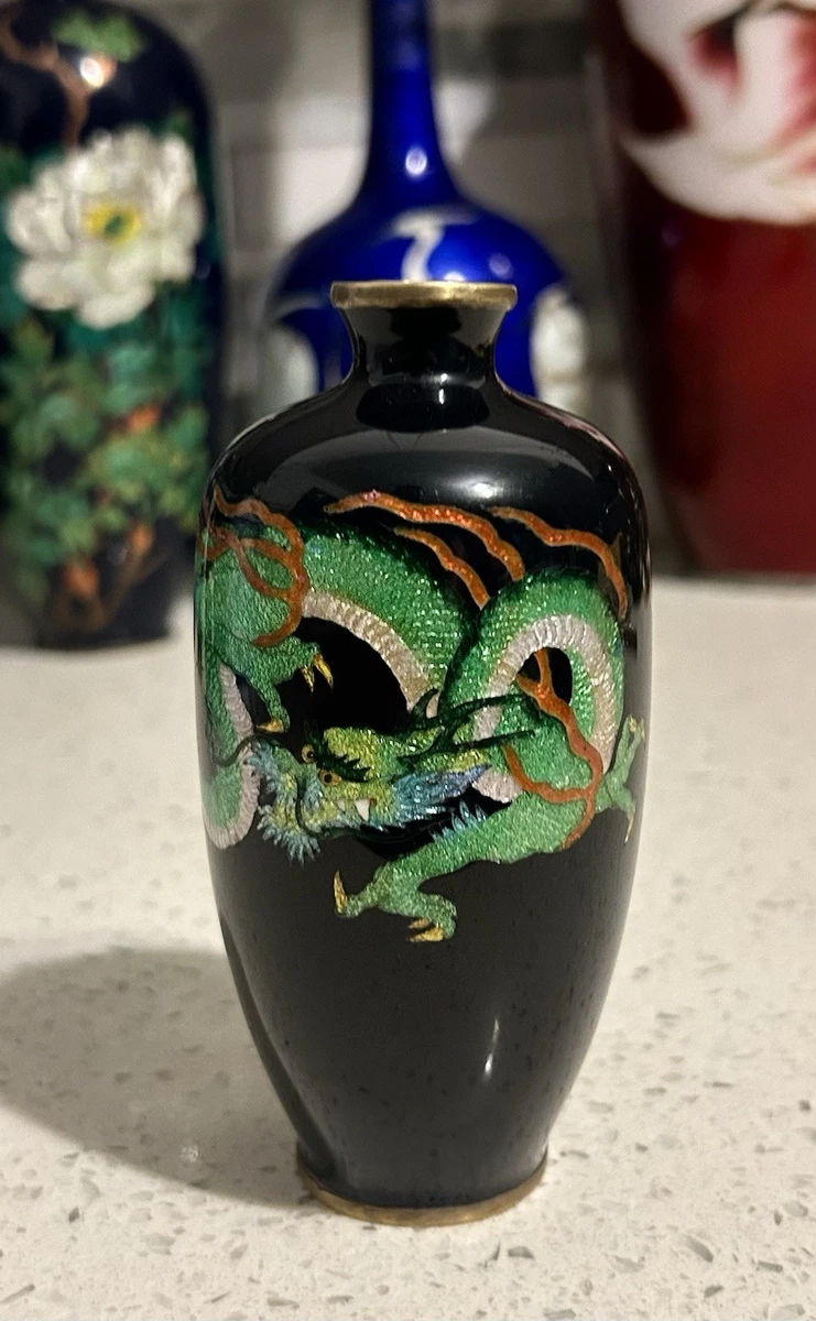 日本景泰蓝龙在日本古董花瓶| eBay