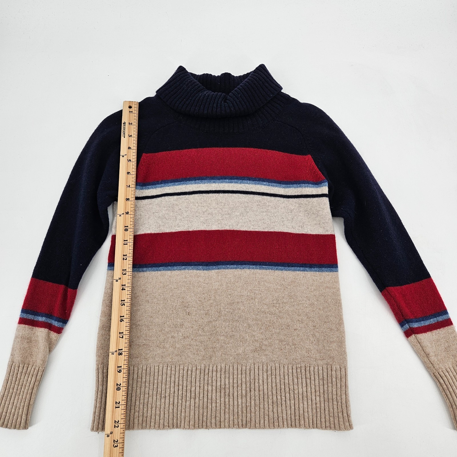 Pendleton Camp Striped Lambs Wool Turtleneck Swea… - image 8