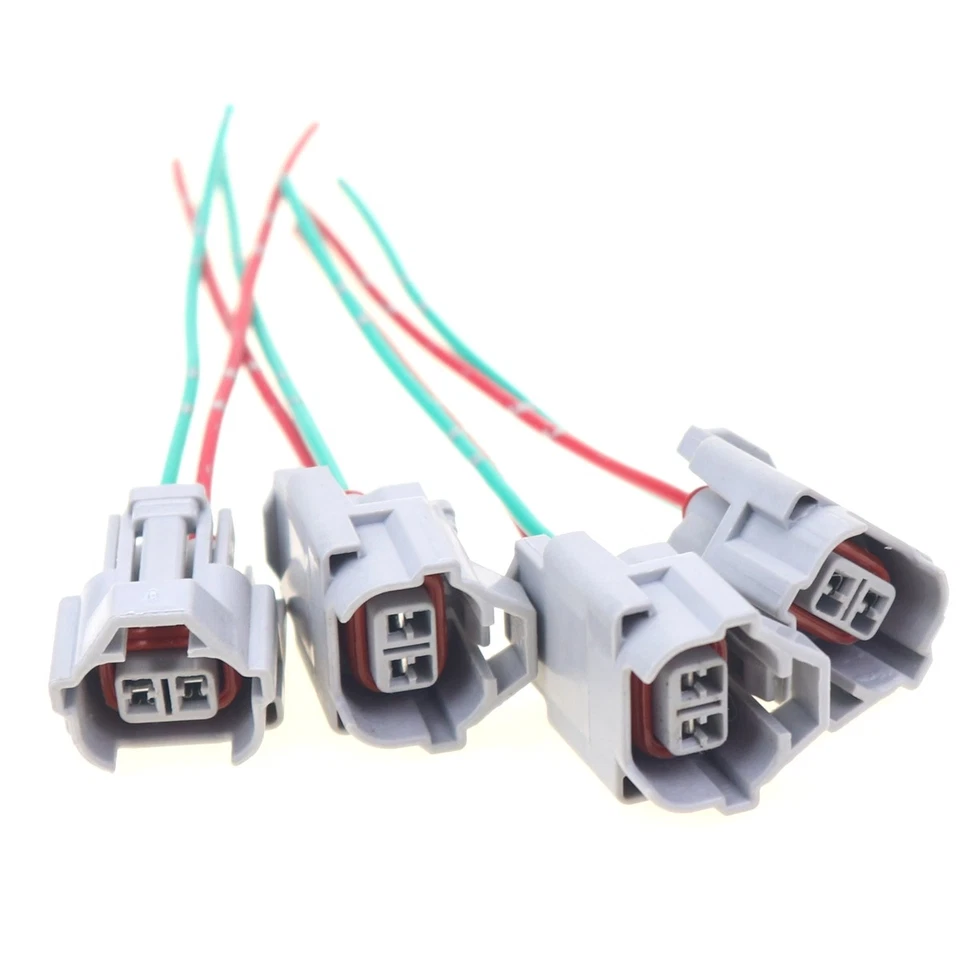 Conector inyector de combustible hembra coleta enchufe eléctrico coleta para Ford Toyota Mazda 4 piezas Foto 3 de 4