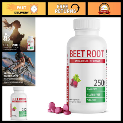 Extra Strength Beet Root Supplement, Non-GMO, 250 Veggie Tablets for Energy & He