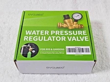 RVGuard Water Pressure Regulator Valve Lead-Free Brass 0–160 PSI Gauge RV Camper